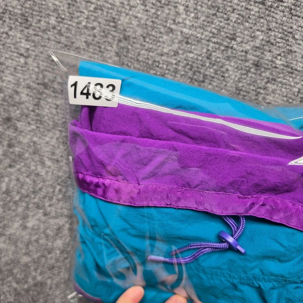 Vintage 90s Columbia Radial Sleeve Pullover Windbreaker Womens L Teal Purple